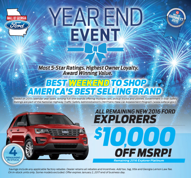 Final Days For Year End Savings Mall Of Georgia Ford