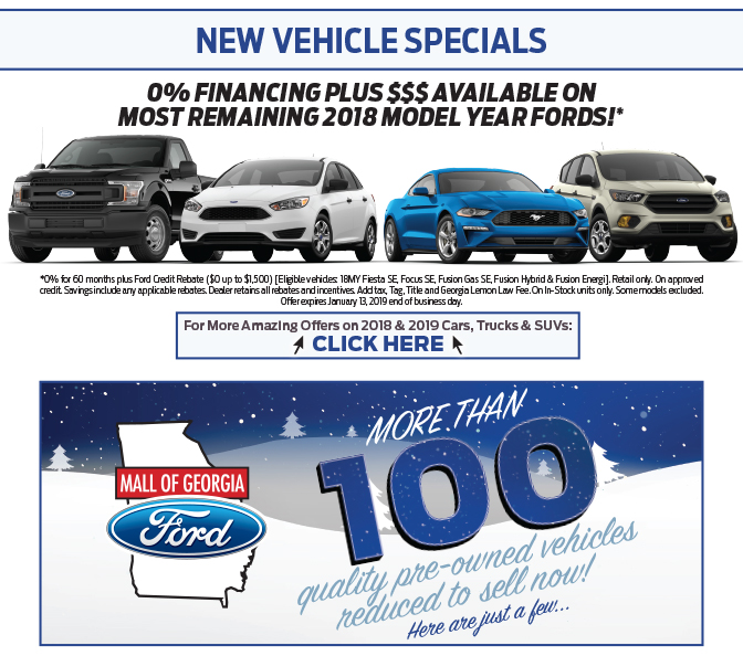 New Year New Car Specials Mall of Georgia Ford